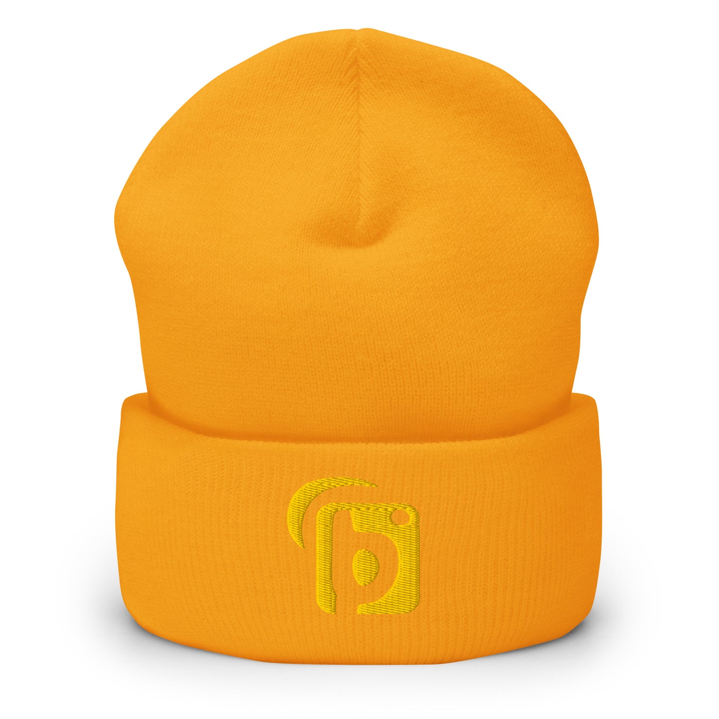 Blok Original Logo - Yellow Embroidery - Premium Cuffed Beanie