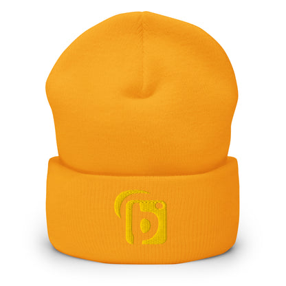 Blok Original Logo - Yellow Embroidery - Premium Cuffed Beanie