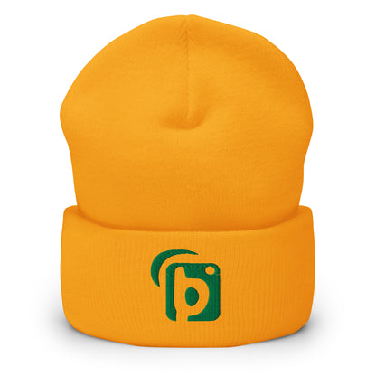 Blok Original Logo - Green Embroidery - Premium Cuffed Beanie