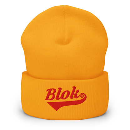 Blok Classic Logo - Red Embroidery - Cuffed Premium Beanie