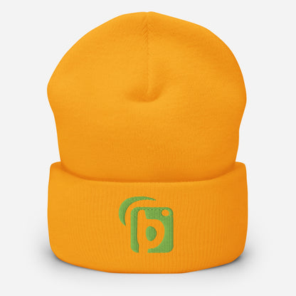 BLOK Original Logo - Sage Green Embroidered Cuffed Beanie