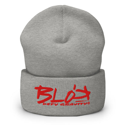 Blok Defy Gravity - Red Embroidery - Premium Cuffed Beanie