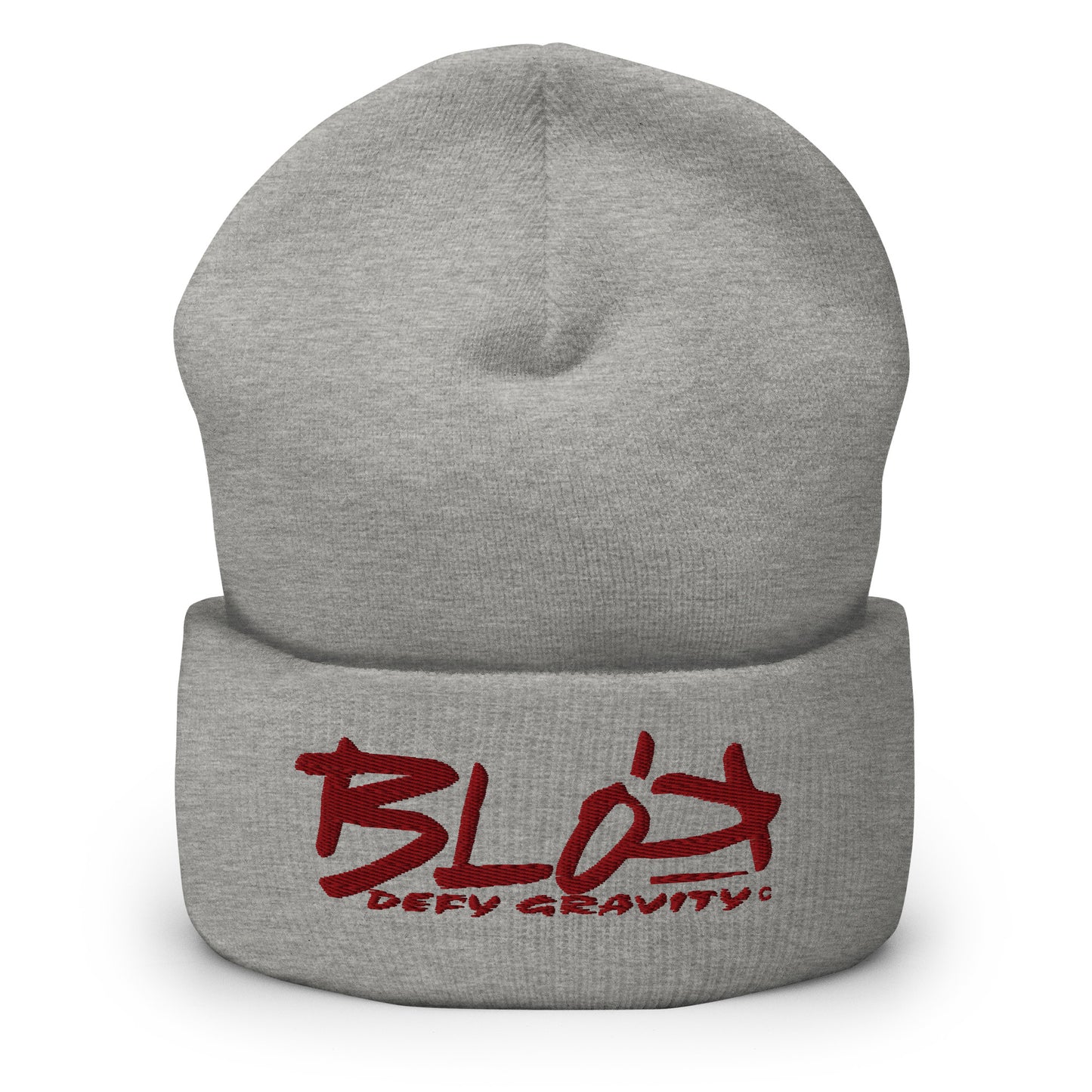 Blok Defy Gravity - Dark Red Embroidery - Premium Cuffed Beanie