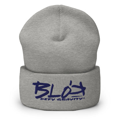 Blok Defy Gravity - Navy Blue Embroidery - Premium Cuffed Beanie