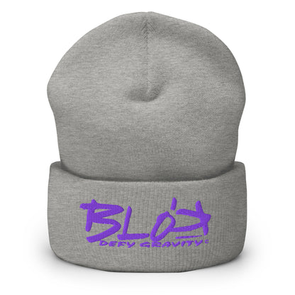 Blok Defy Gravity - Purple Embroidery - Premium Cuffed beanie