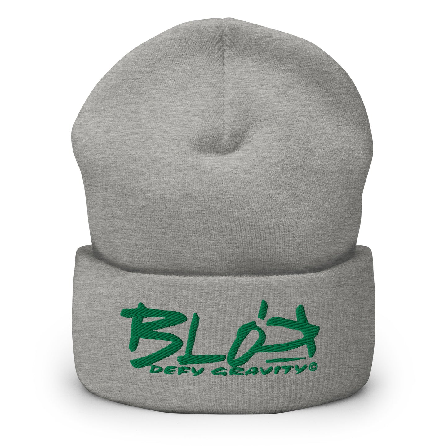Blok Defy Gravity - Dark Green Embroidery - Premium Cuffed Beanie