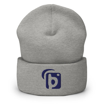 Blok Original Logo - Navy Blue Embroidery - Premium Cuffed Beanie