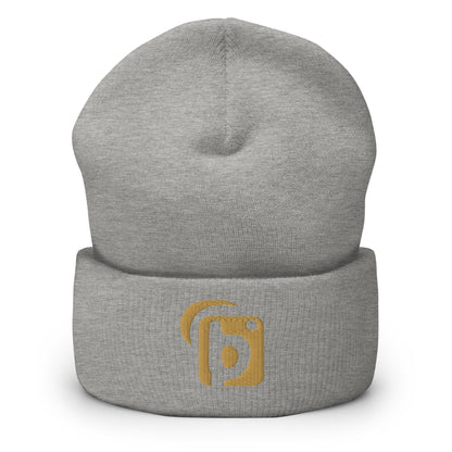 Blok Original Logo - Gold Embroidery - Premium Cuffed Beanie