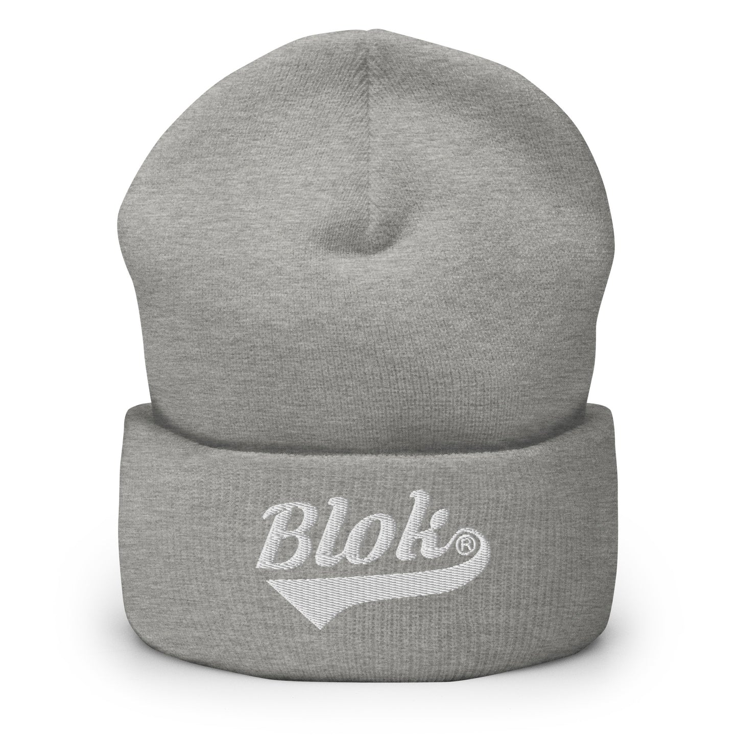 Blok Classic Logo - White Embroidery - Cuffed Premium Beanie