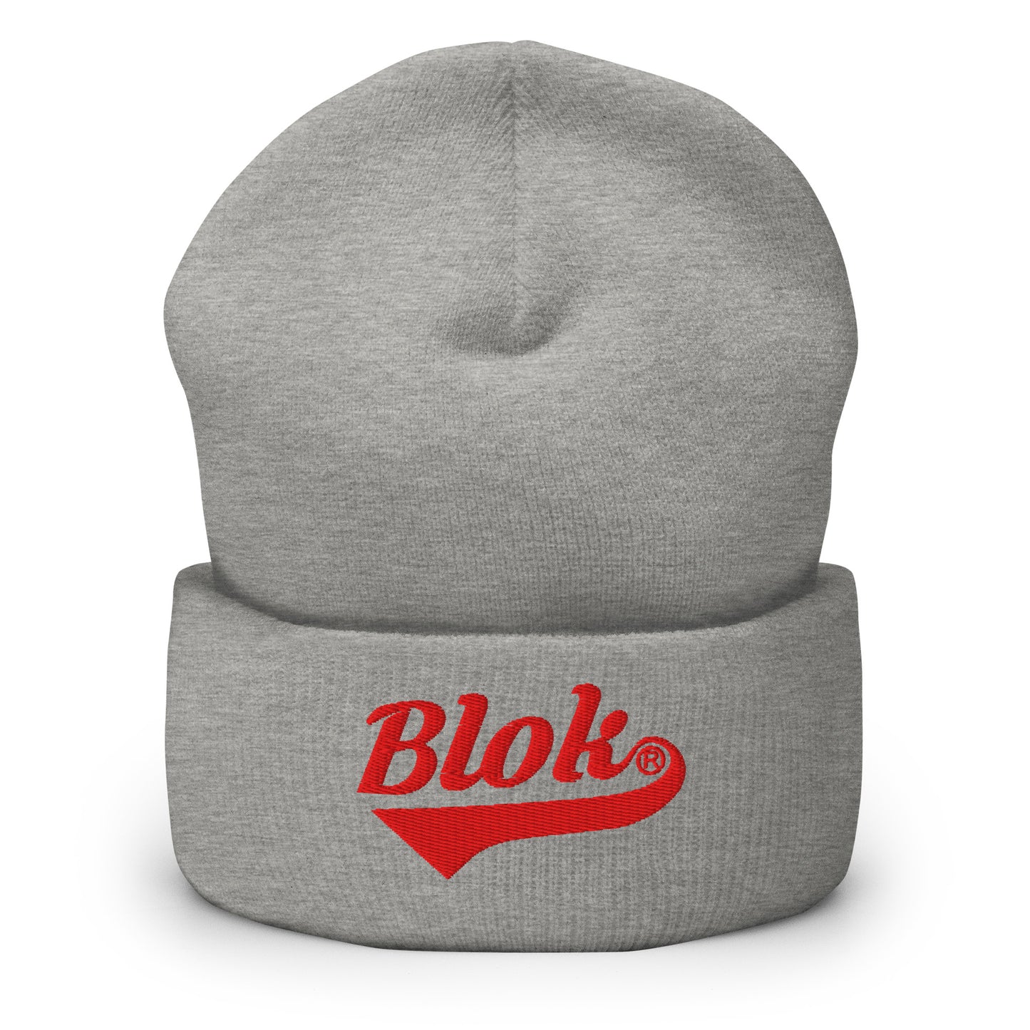 Blok Classic Logo - Red Embroidery - Cuffed Premium Beanie