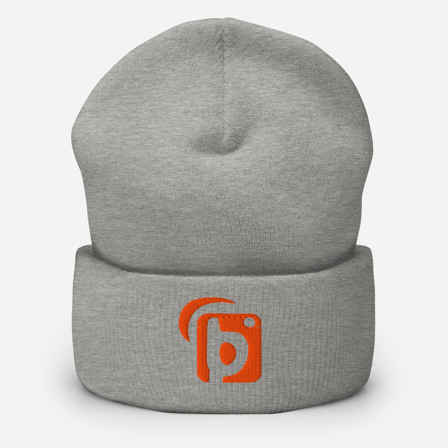 BLOK Original Logo - Unisex Orange Embroidered Cuffed Beanie