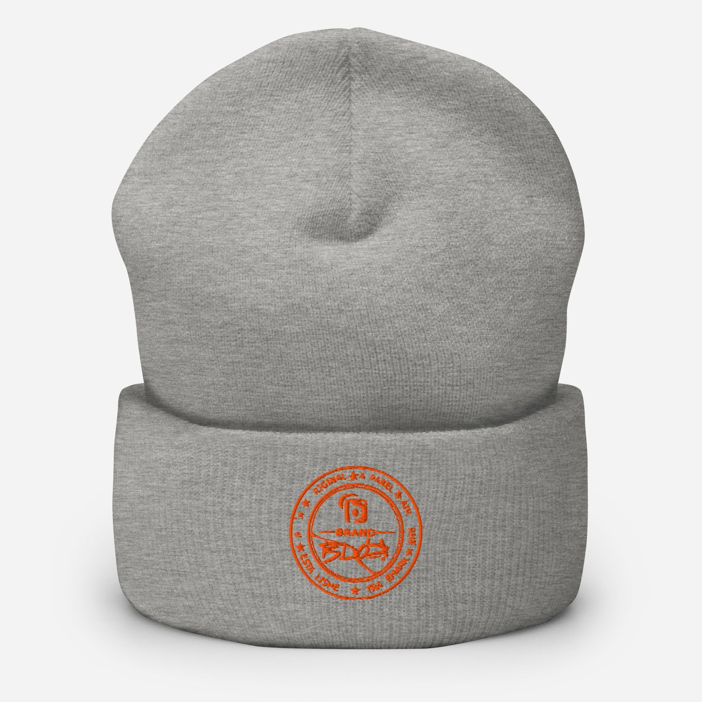 BLOK FULL CIRLCE ORANGE LOGO Premium cuffed beanie