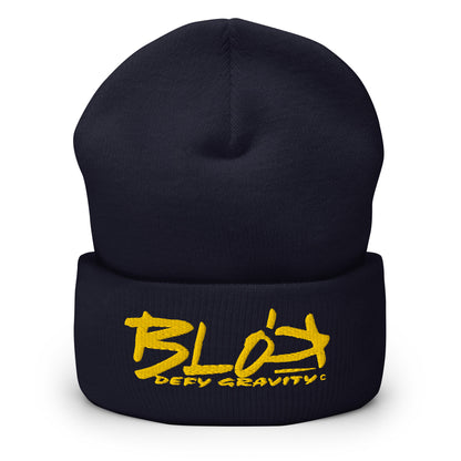 Blok Defy Gravity - Yellow Embroidery - Premium Cuffed Beanie