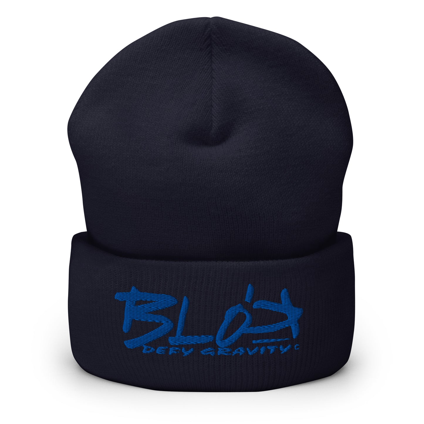 Blok Defy Gravity - Royal Blue Embroidery - Premium Cuffed Beanie