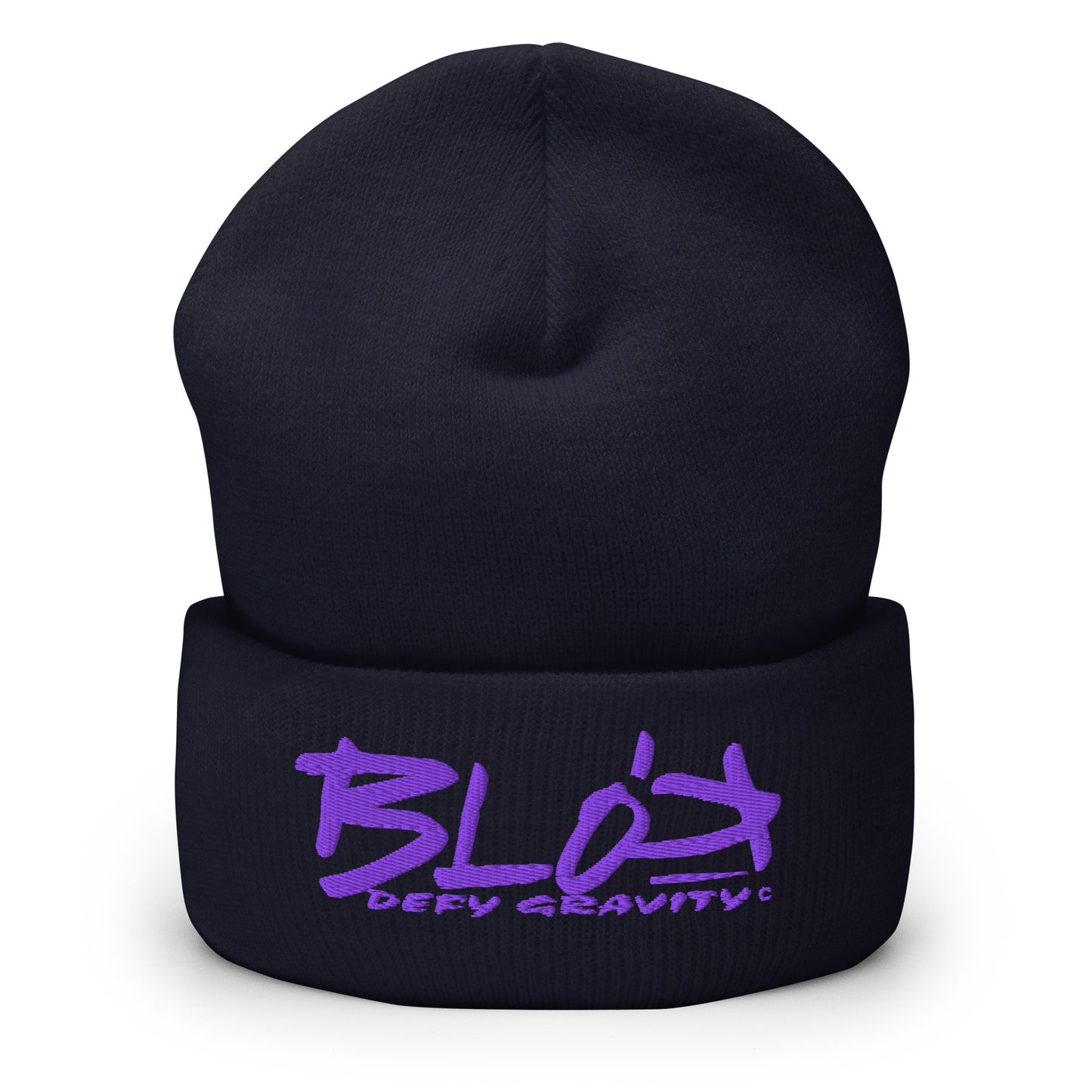 Blok Defy Gravity - Purple Embroidery - Premium Cuffed beanie