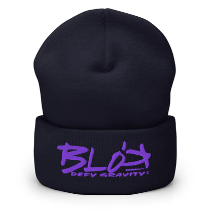 Blok Defy Gravity - Purple Embroidery - Premium Cuffed beanie
