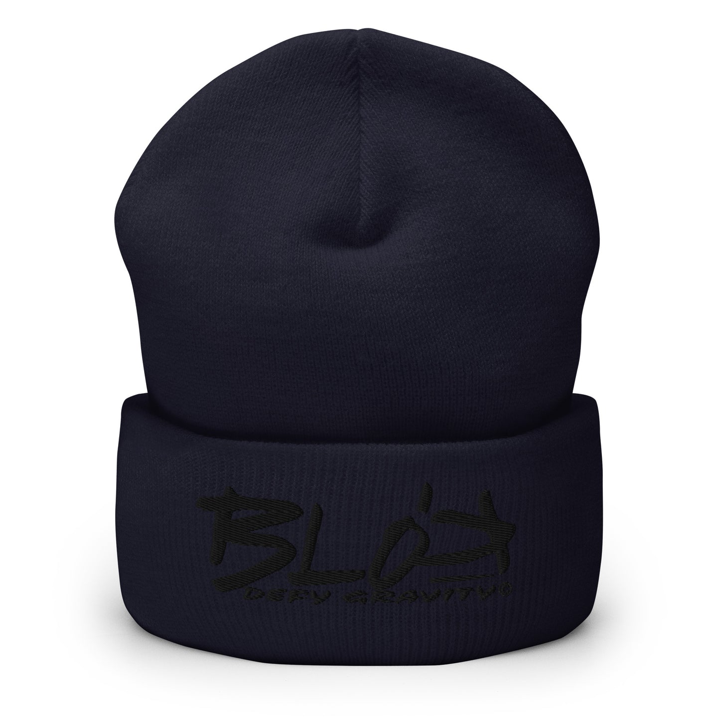 Blok Defy Gravity - Black Embroidery - Premium Cuffed Beanie