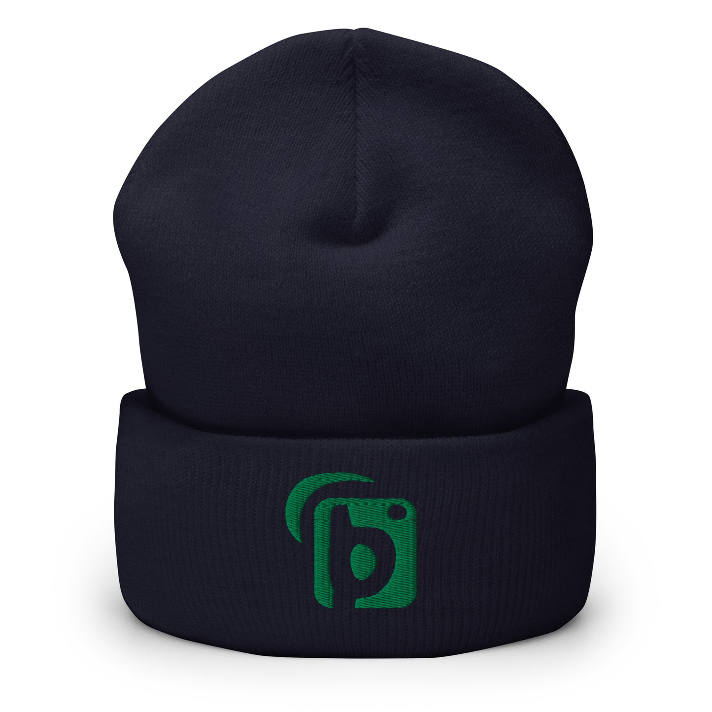 Blok Original Logo - Green Embroidery - Premium Cuffed Beanie