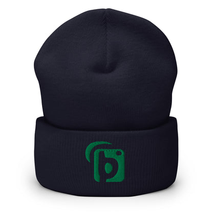 Blok Original Logo - Green Embroidery - Premium Cuffed Beanie