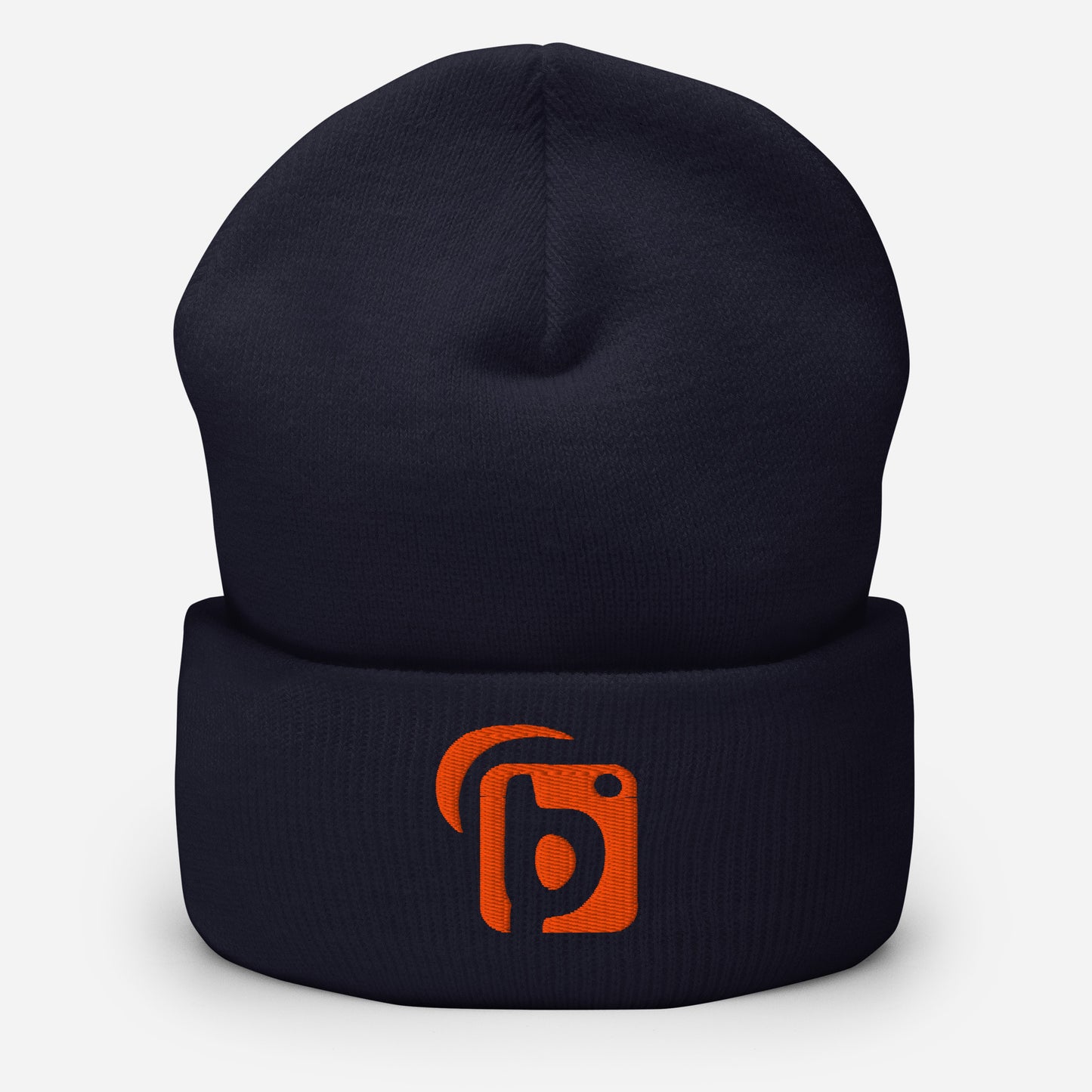 BLOK Original Logo - Unisex Orange Embroidered Cuffed Beanie