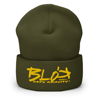 Blok Defy Gravity - Yellow Embroidery - Premium Cuffed Beanie