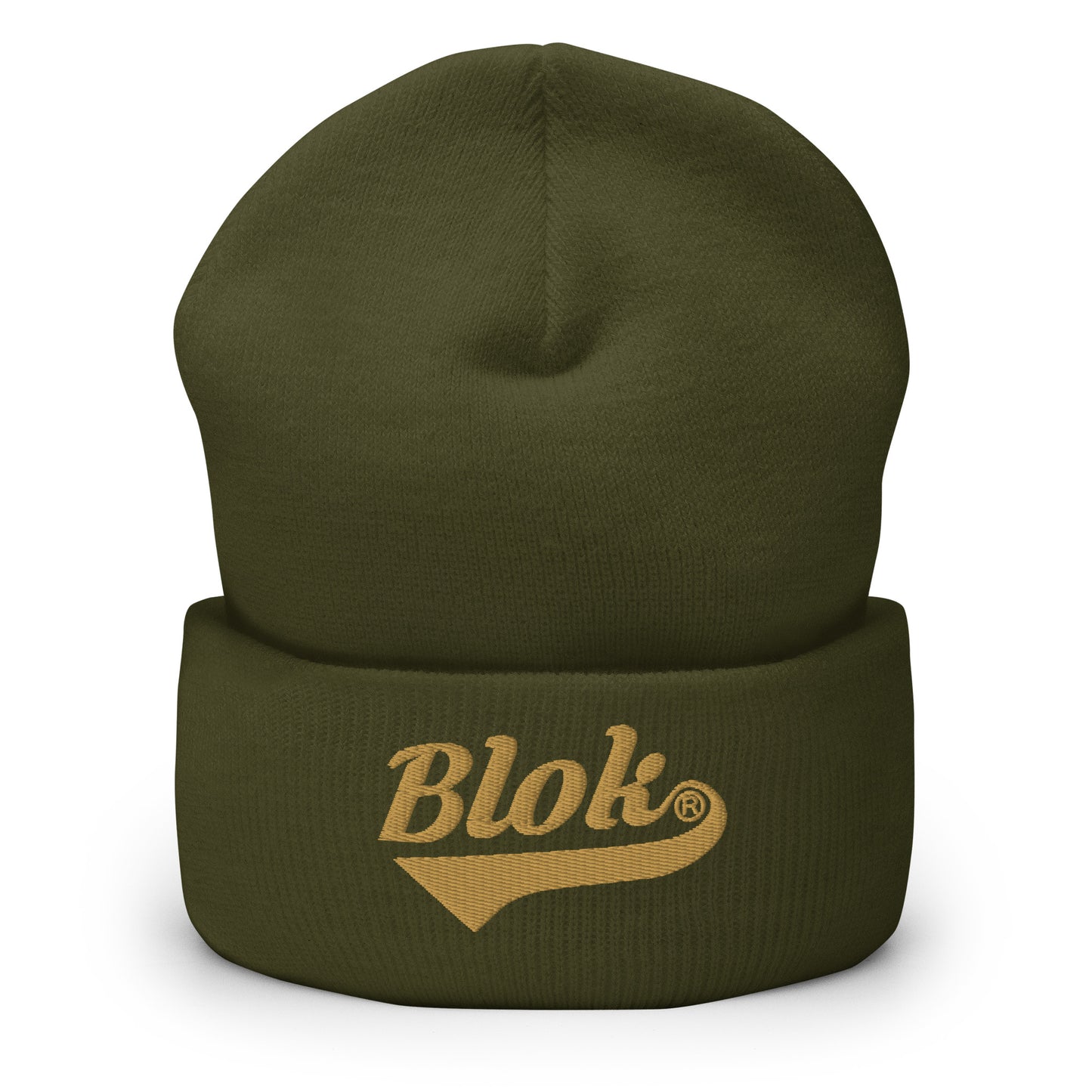 Blok Classic Logo - Gold Embroidery - Cuffed Premium Beanie
