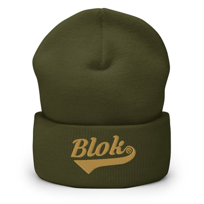 Blok Classic Logo - Gold Embroidery - Cuffed Premium Beanie