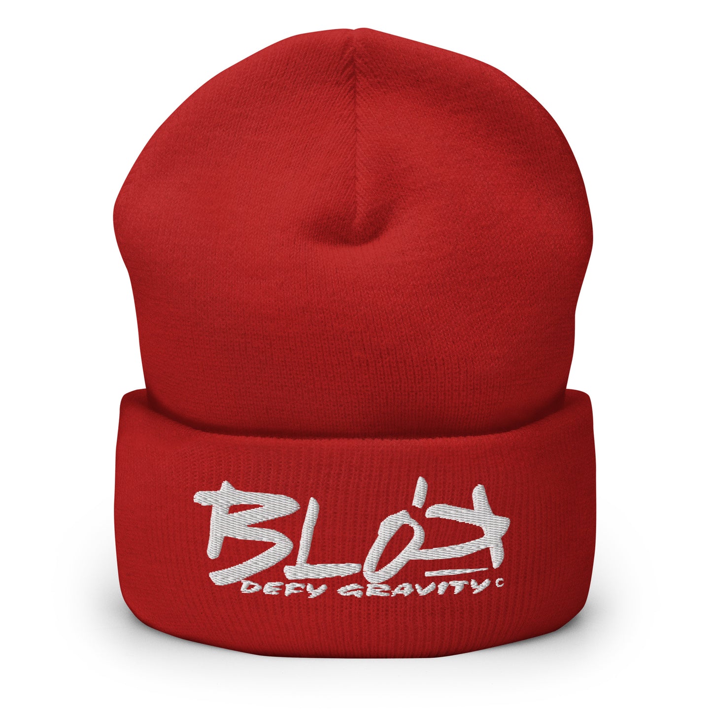 Blok Defy Gravity - White Embroidery - Premium Cuffed Beanie 1