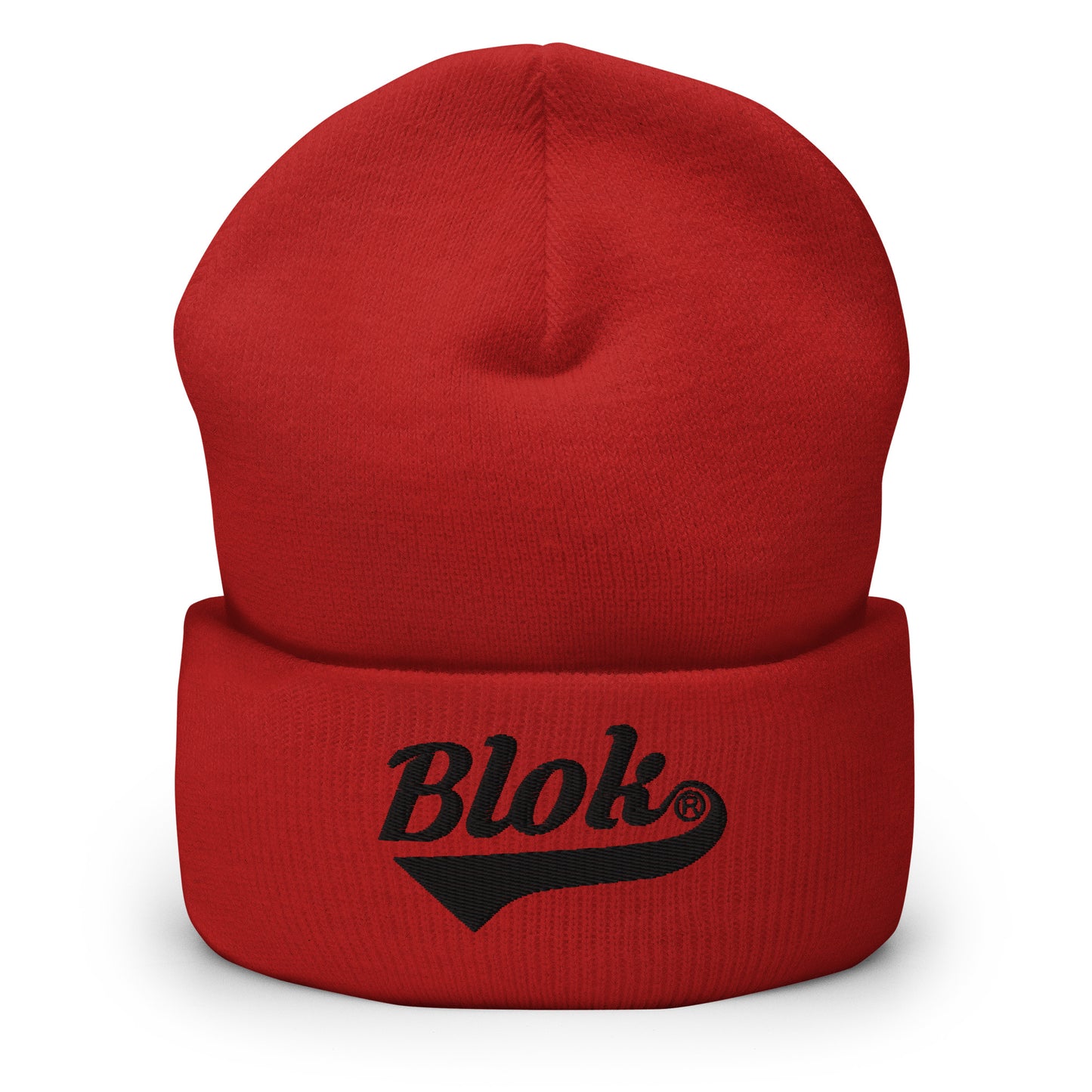 Blok Classic Logo - Black Embroidery - Cuffed Premium Beanie