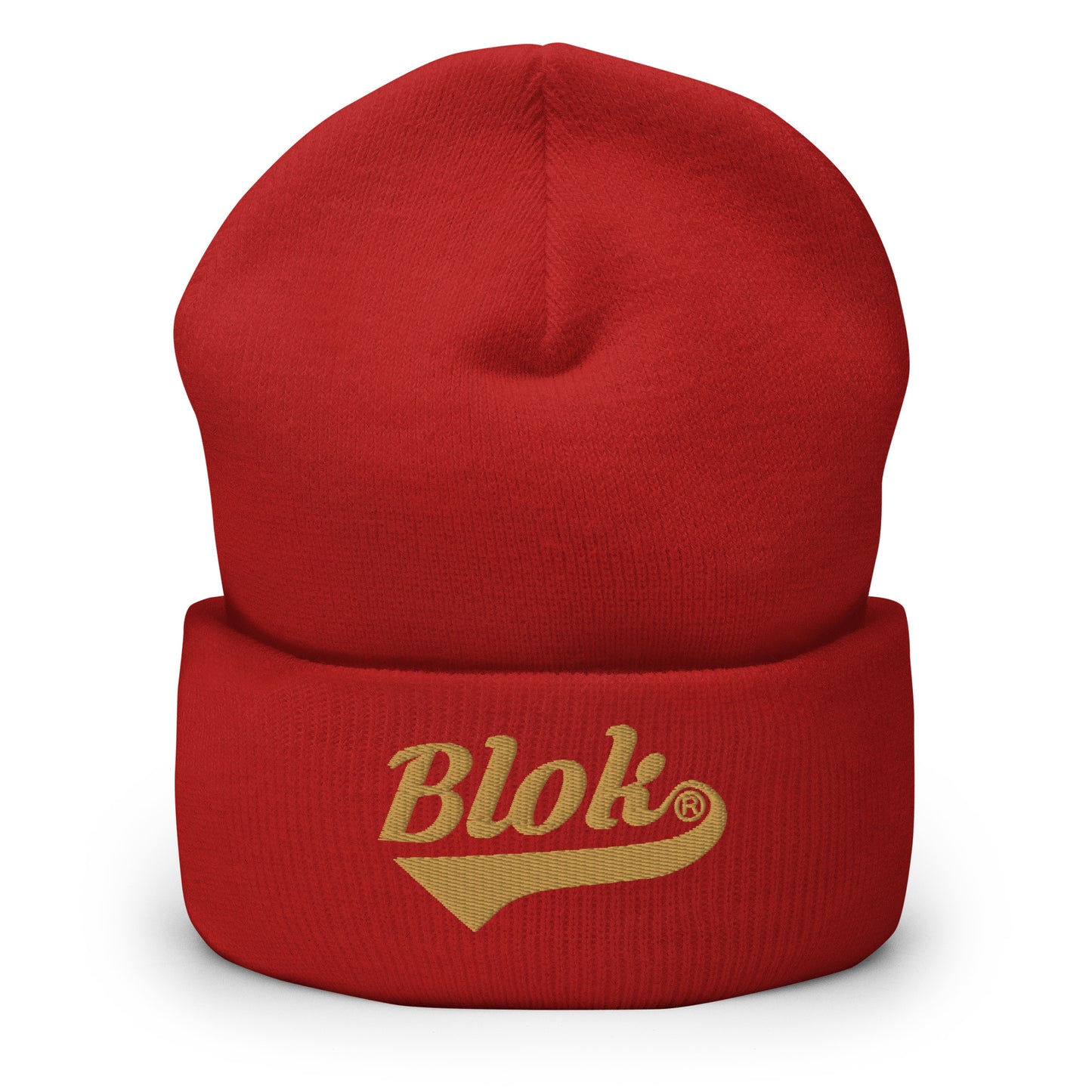 Blok Classic Logo - Gold Embroidery - Cuffed Premium Beanie
