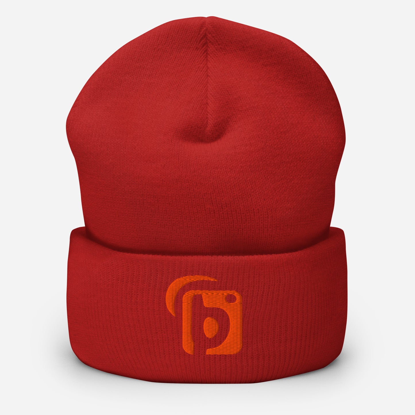 BLOK Original Logo - Unisex Orange Embroidered Cuffed Beanie