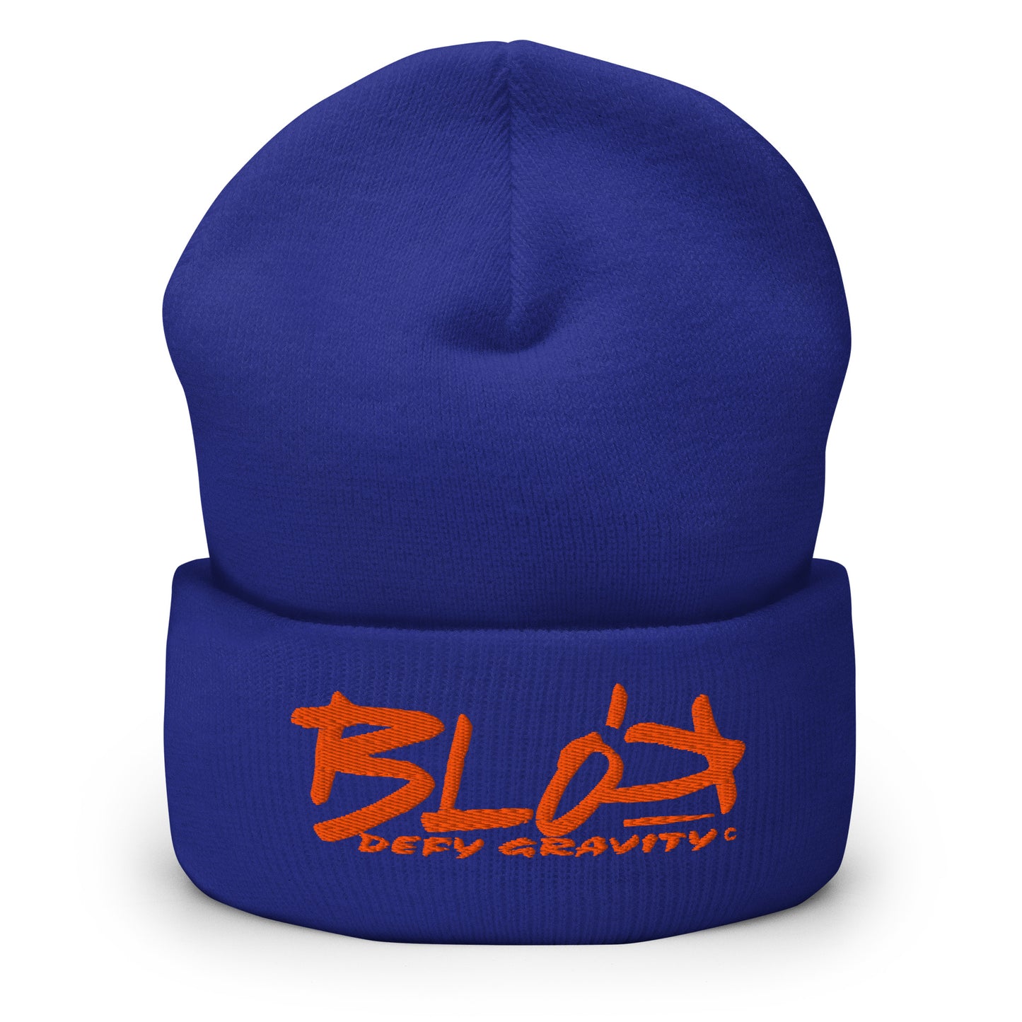 Blok Defy Gravity - Orange Embroidery - Premium Cuffed Beanie