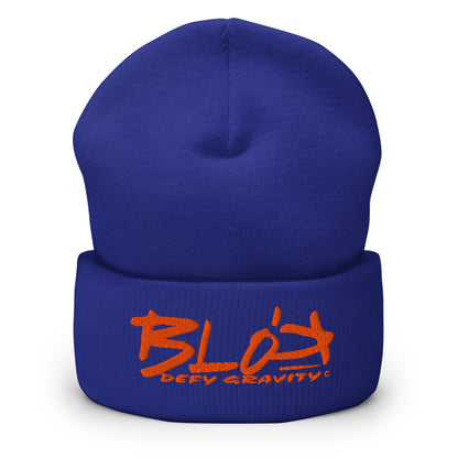 Blok Defy Gravity - Orange Embroidery - Premium Cuffed Beanie
