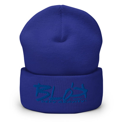 Blok Defy Gravity - Royal Blue Embroidery - Premium Cuffed Beanie
