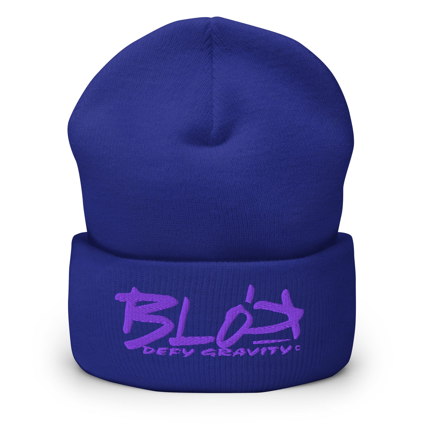 Blok Defy Gravity - Purple Embroidery - Premium Cuffed beanie