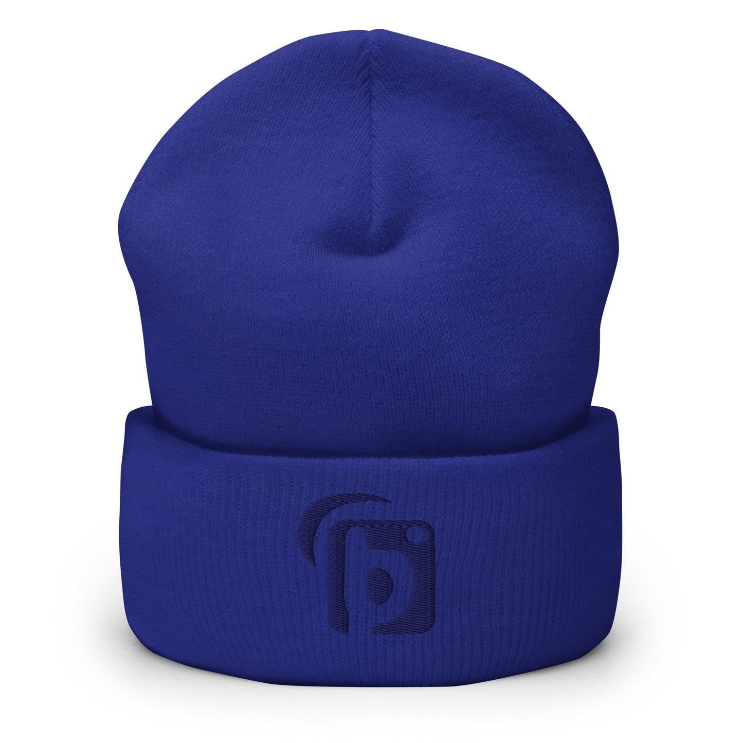 Blok Original Logo - Navy Blue Embroidery - Premium Cuffed Beanie