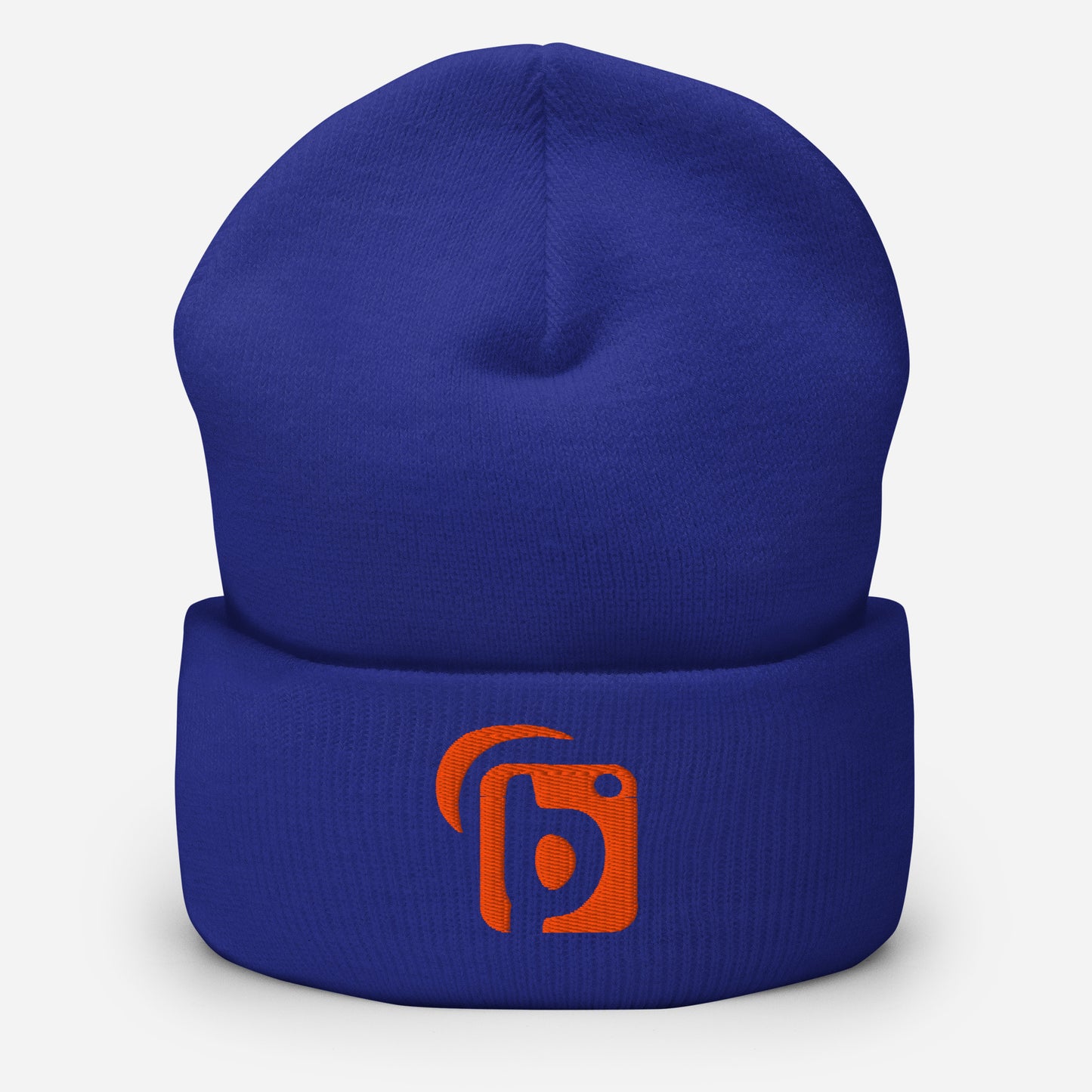 BLOK Original Logo - Unisex Orange Embroidered Cuffed Beanie