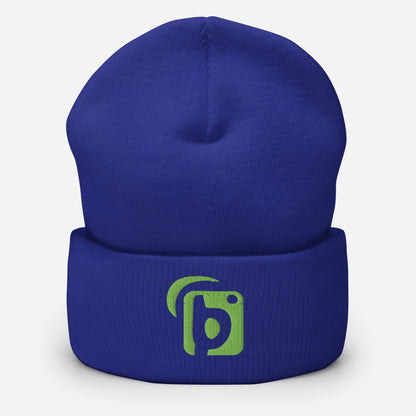 BLOK Original Logo - Sage Green Embroidered Cuffed Beanie