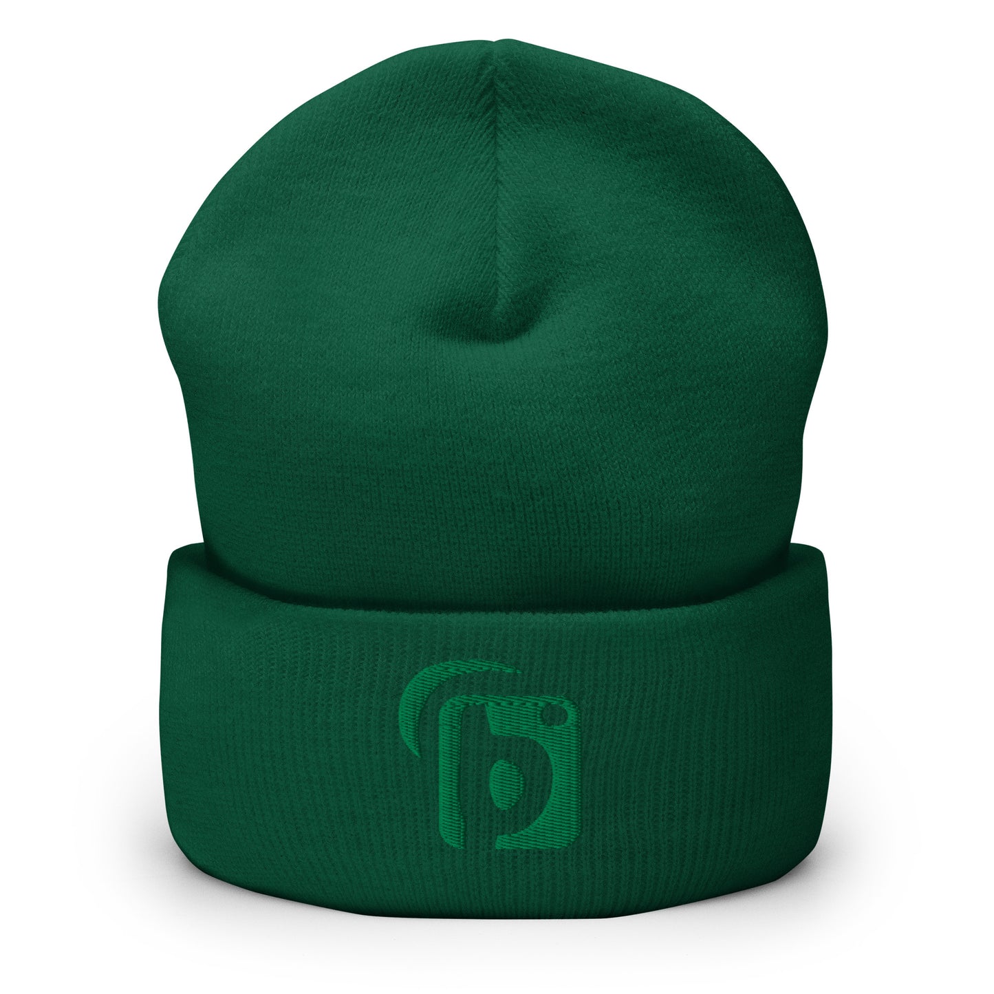 Blok Original Logo - Green Embroidery - Premium Cuffed Beanie
