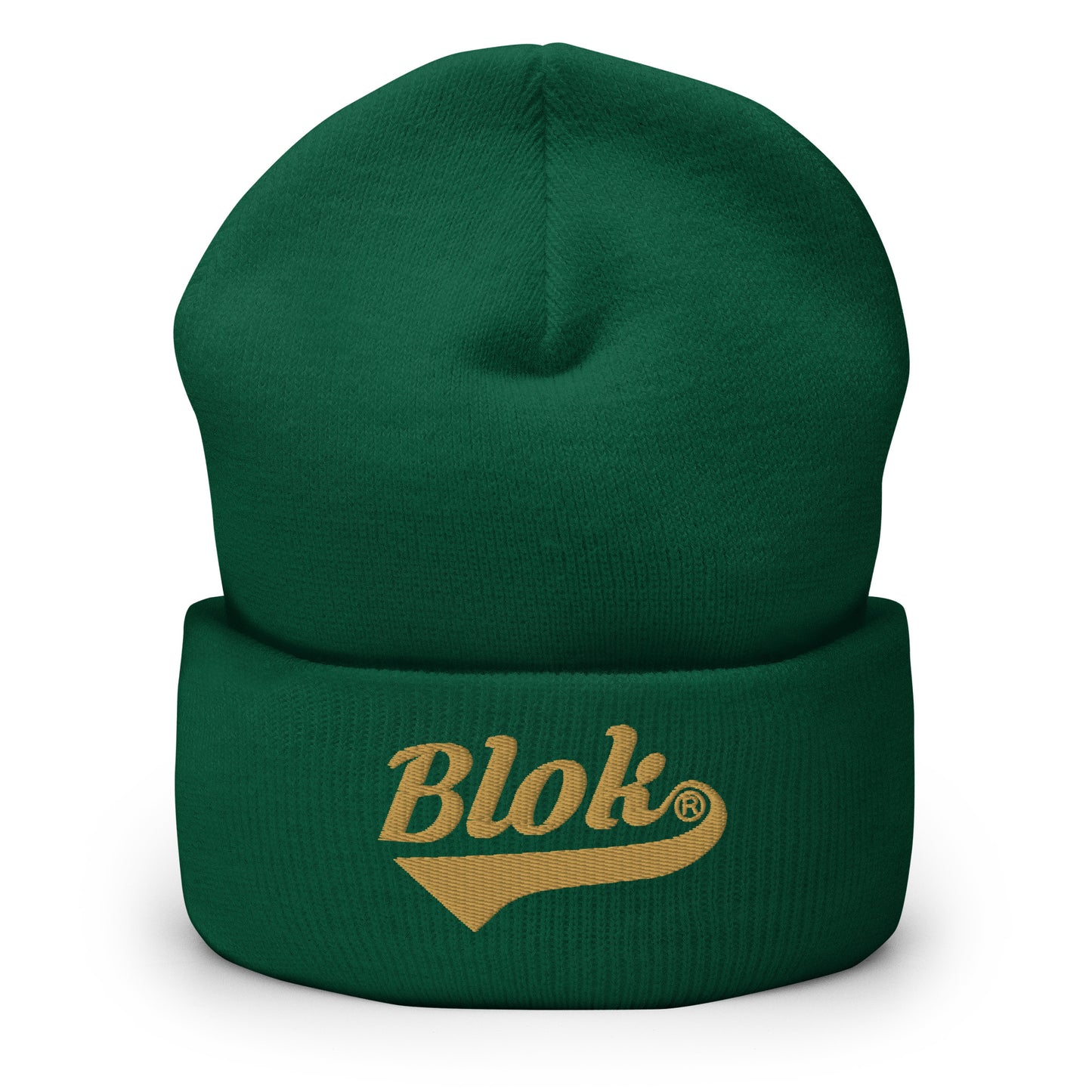 Blok Classic Logo - Gold Embroidery - Cuffed Premium Beanie