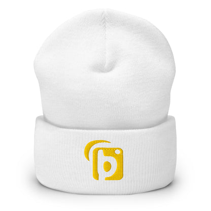 Blok Original Logo - Yellow Embroidery - Premium Cuffed Beanie