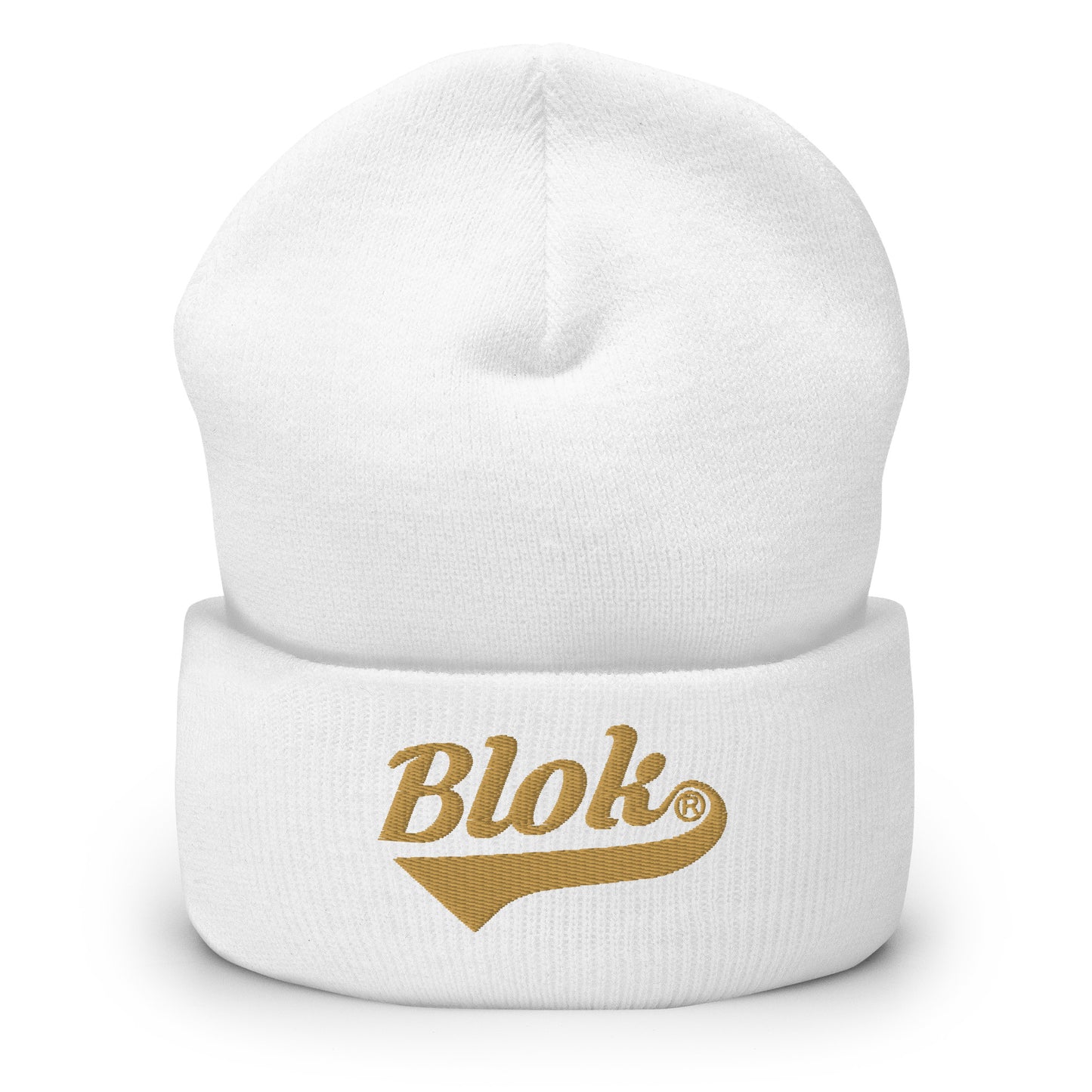 Blok Classic Logo - Gold Embroidery - Cuffed Premium Beanie