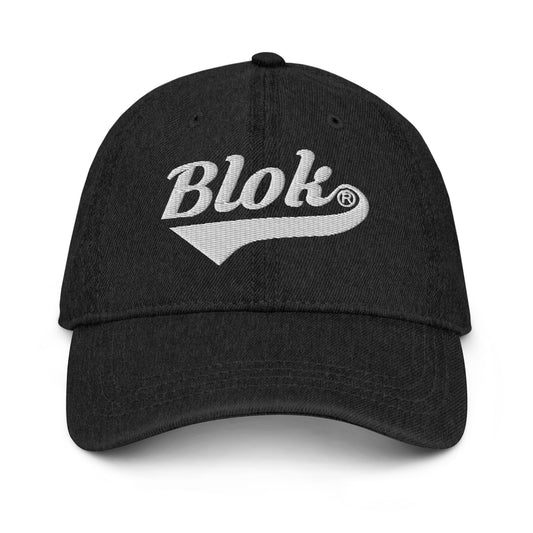 Blok Classic Logo - Denim Baseball Cap - White Embroidery