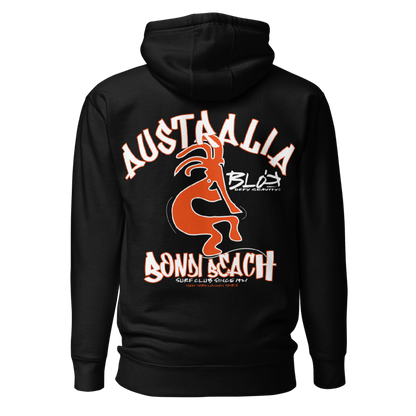 Bondi Beach - Front & Back Print in Orange - Men's Graphic Hoodie