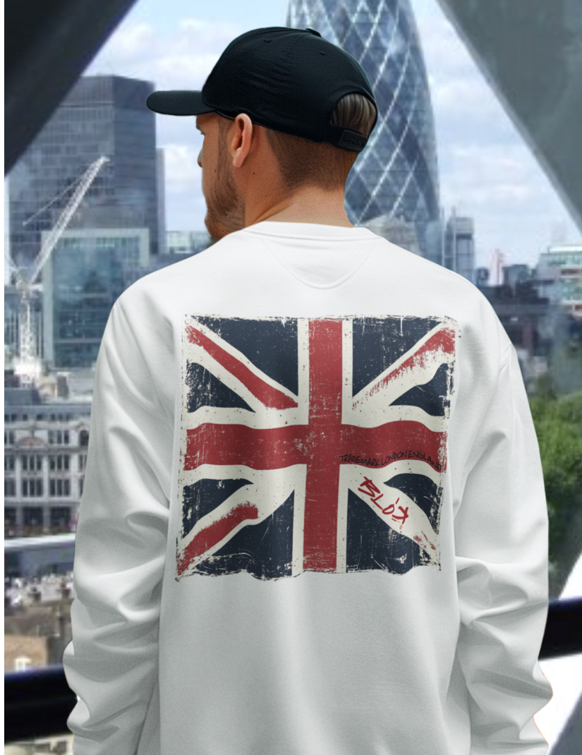 Blok London - Flag - Front and Back Print - Men's Sweatshirt