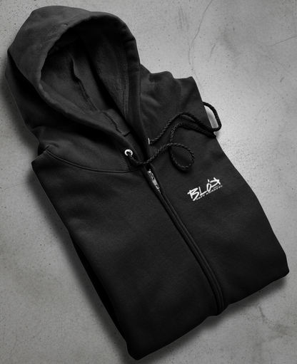 Blok Defy Gravity Logo Front and Back Print Premium Zipped Hoodie