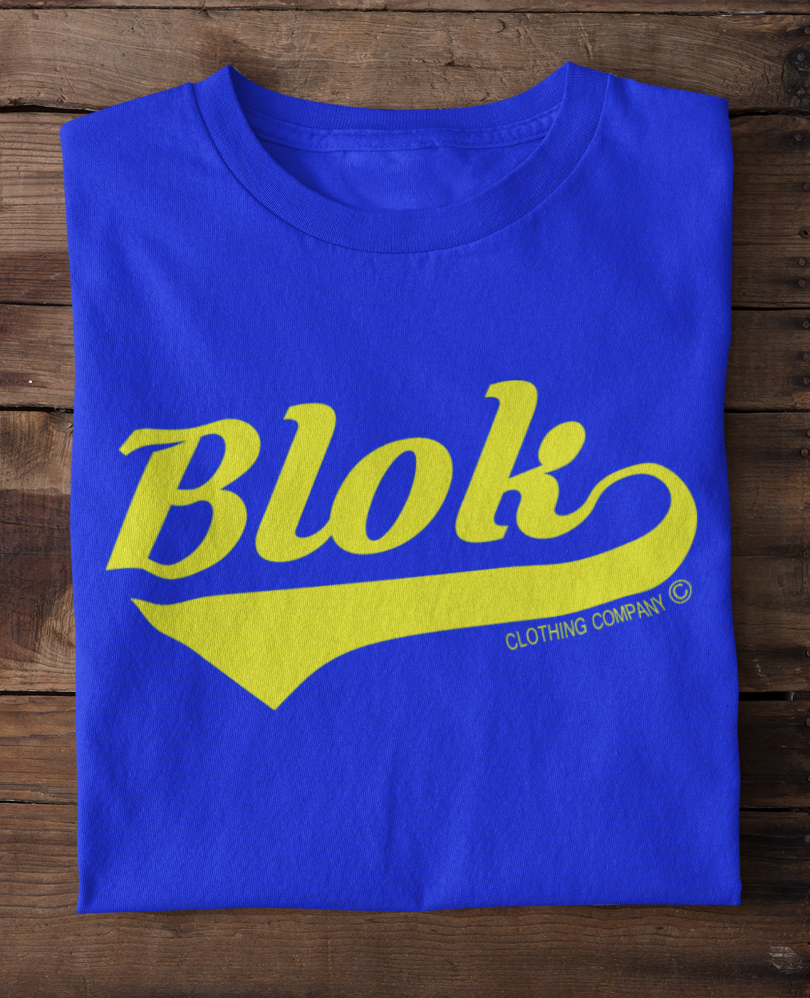 Blok Classic Logo - Front Print - in Yellow - Men's Classic Fit