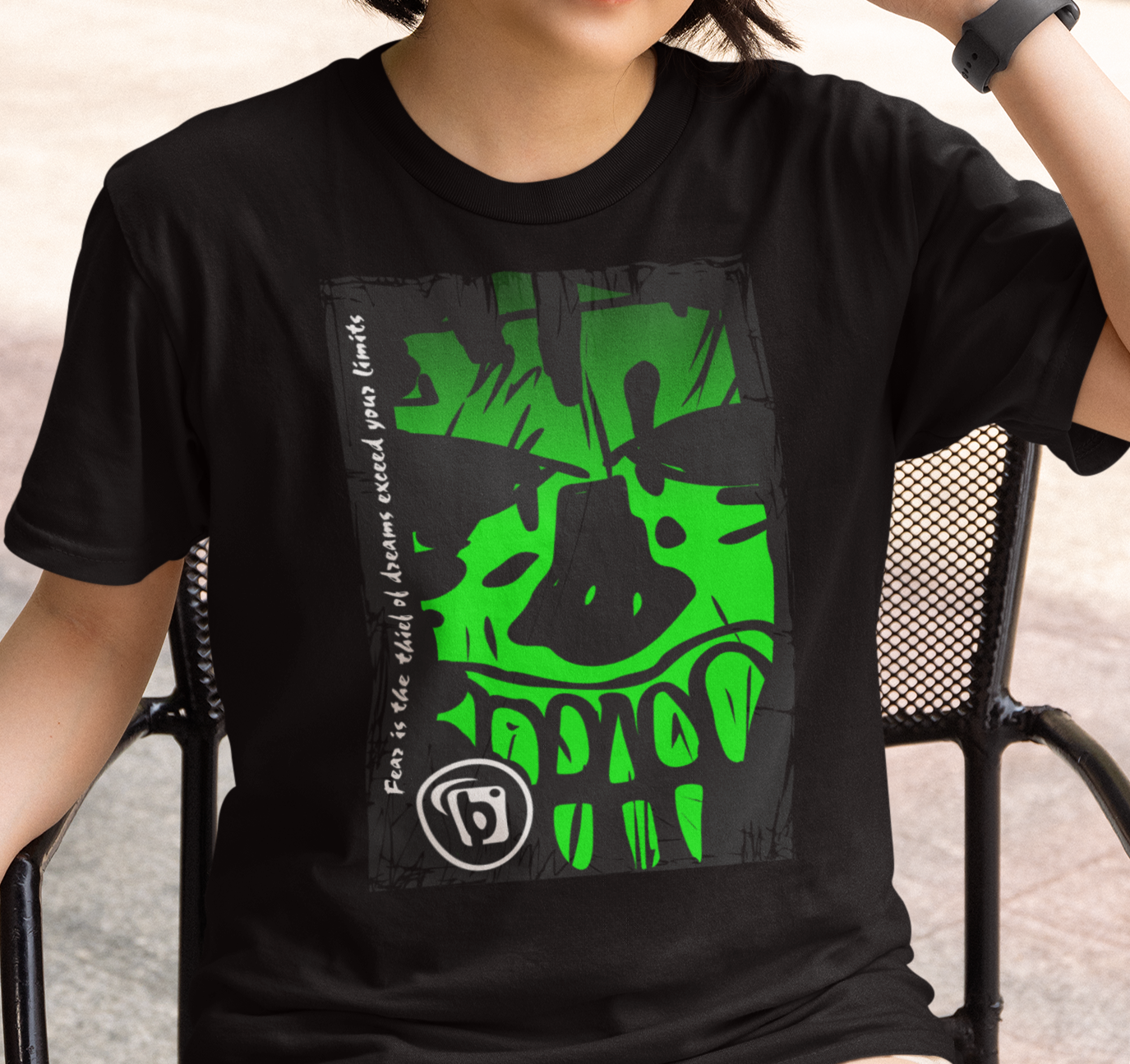 Tiki Skull - with Green Front Print - Women's Relaxed Fit