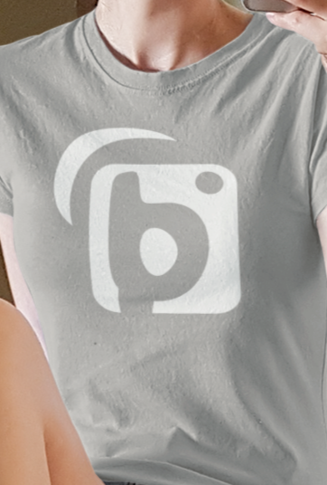 BLOK Original Logo - White Print Women's Slim Fit Graphic T-Shirt