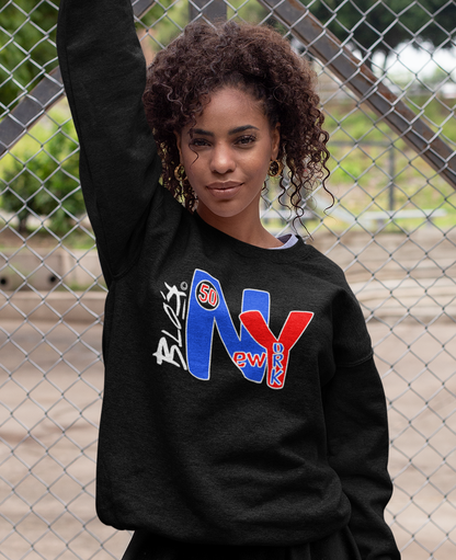 N.Y Blue & Red - Front Print - Women's Sweatshirt
